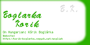 boglarka korik business card